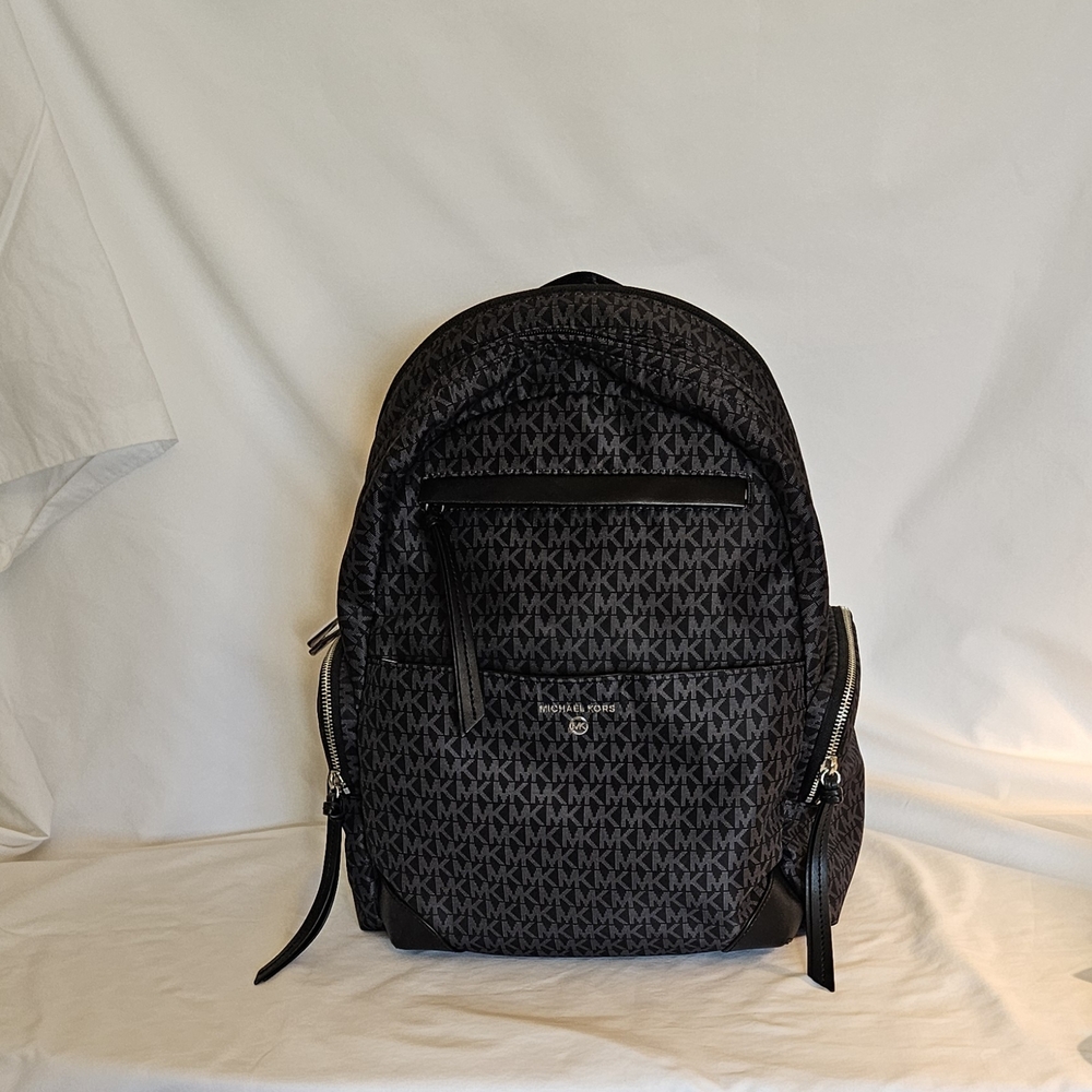 Michael Kors Women's Black Signature MK Backpack